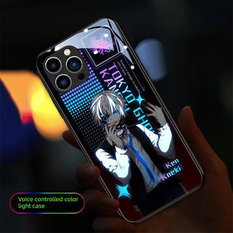 Tokyo Ghoul Ken Kaneki RGB Light Up Glowing Phone Case for iPhone