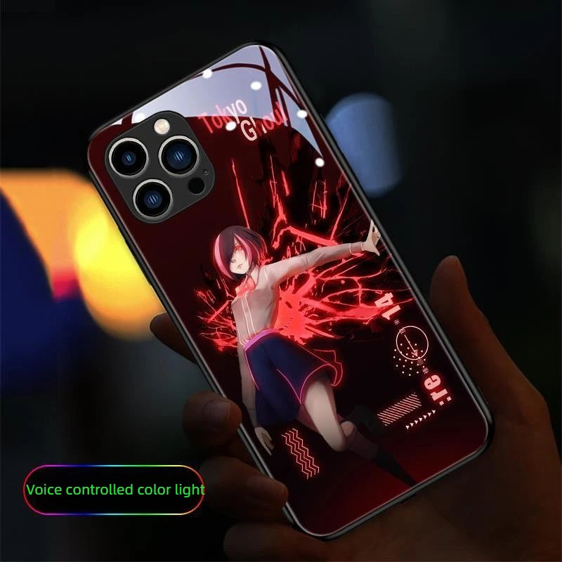 Tokyo Ghoul Ken Kaneki RGB Light Up Glowing Phone Case for iPhone