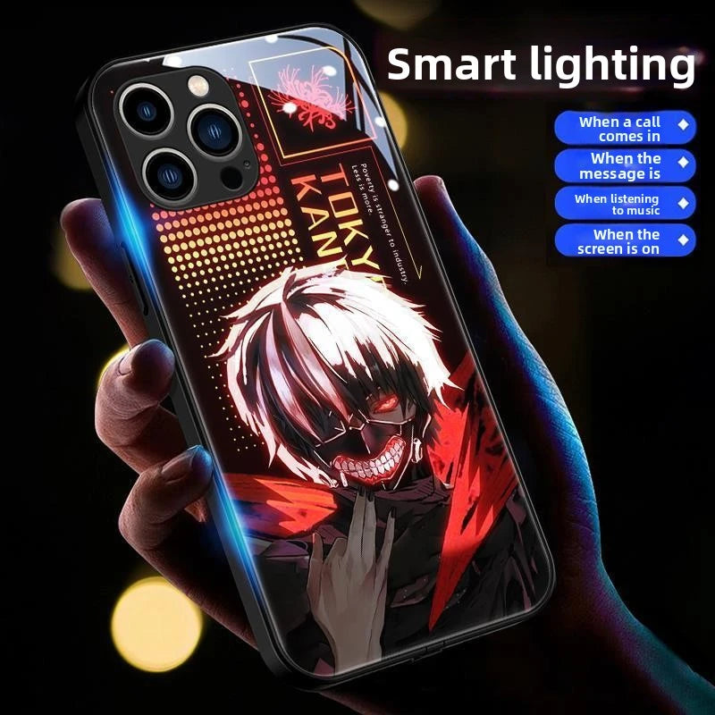 Tokyo Ghoul Ken Kaneki RGB Light Up Glowing Phone Case for iPhone