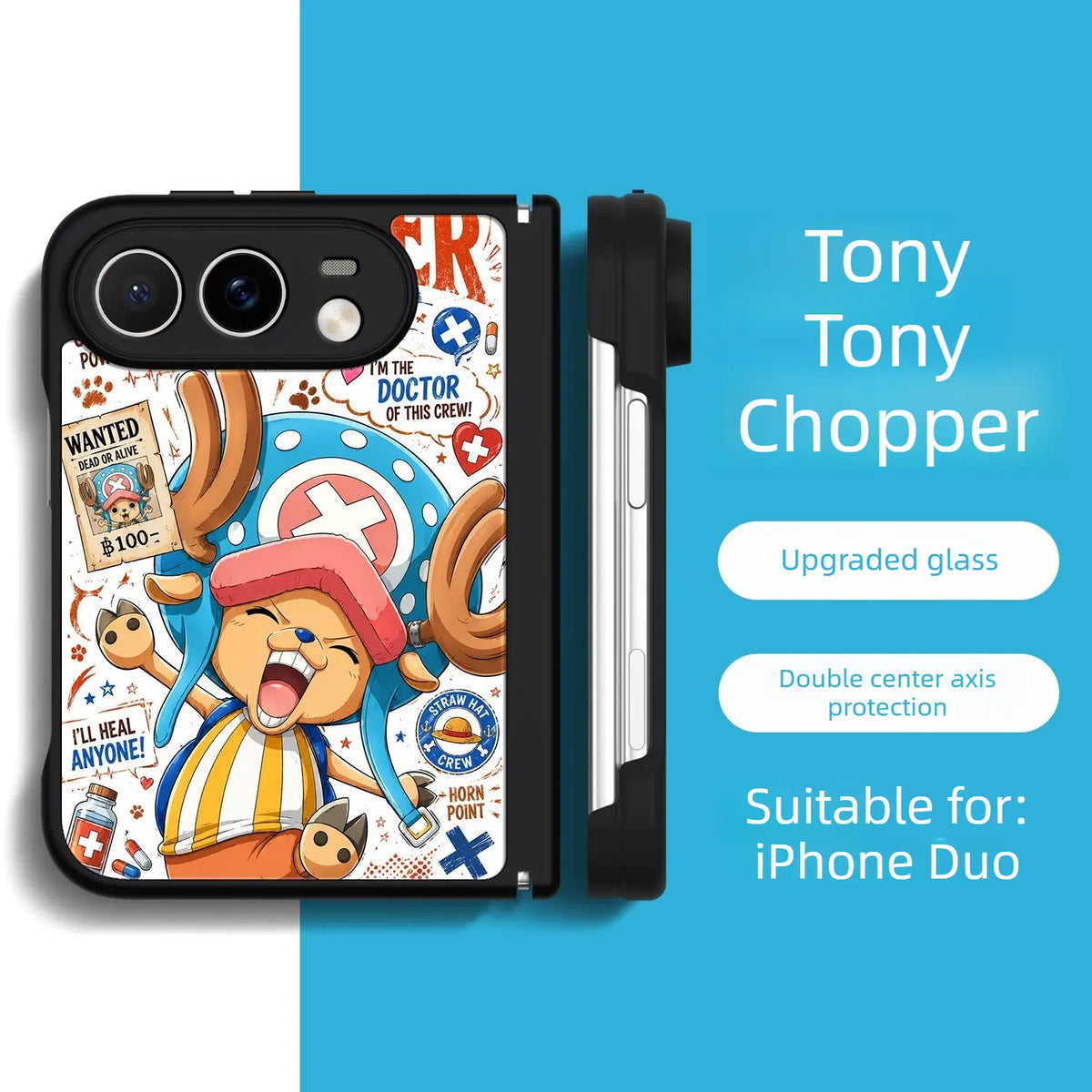 ONE PIECE Anime iPhone Duo Case Glass Magsafe Phone Case Cover