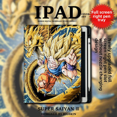 Dragon Ball Ipad Leather Protective Case Anti-drop with Pen Slot for Apple