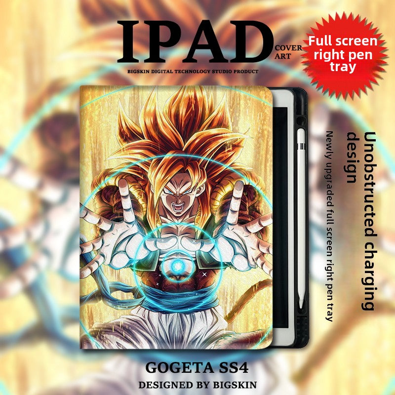 Dragon Ball Ipad Leather Protective Case Anti-drop with Pen Slot for Apple