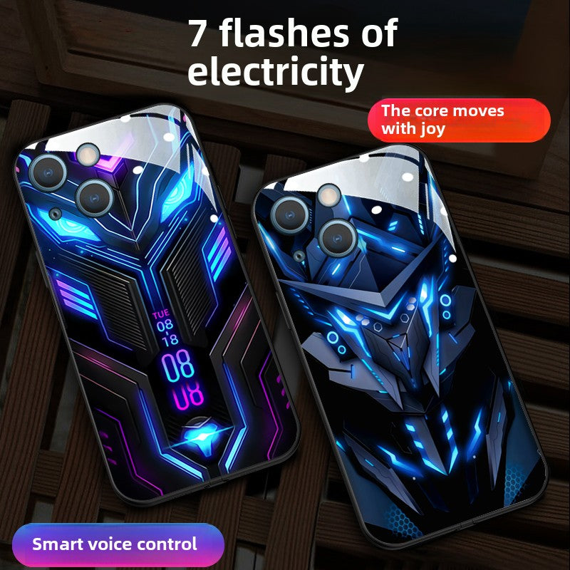 RGB Mechanical Style Light Phone Case for IPhone13 Caller Flash Mecha Cool