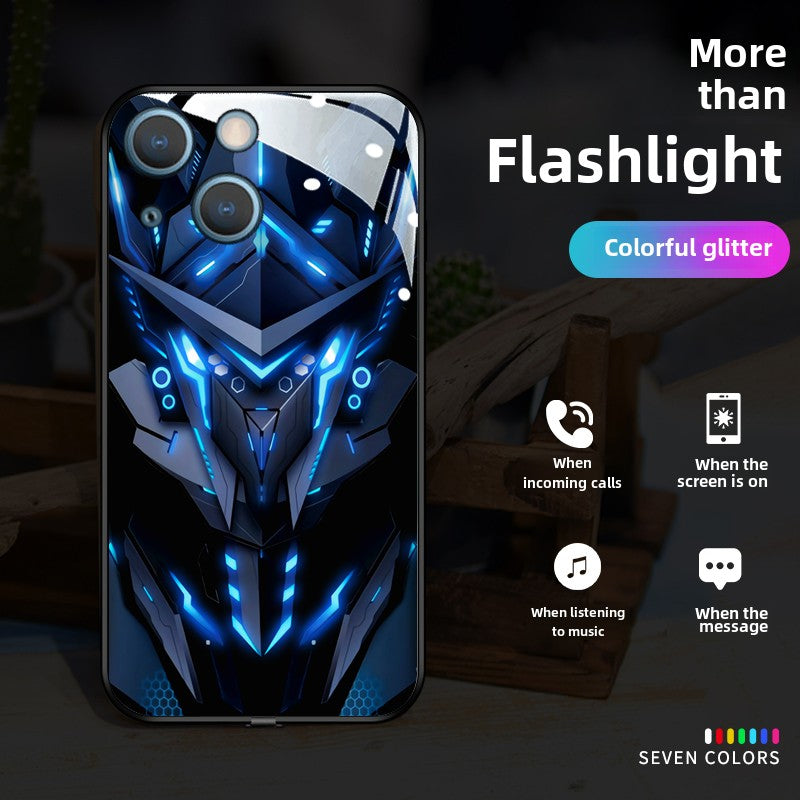 RGB Mechanical Style Light Phone Case for IPhone13 Caller Flash Mecha Cool