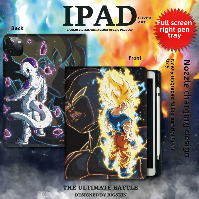 Dragon Ball Ipad Leather Protective Case Anti-drop with Pen Slot for Apple