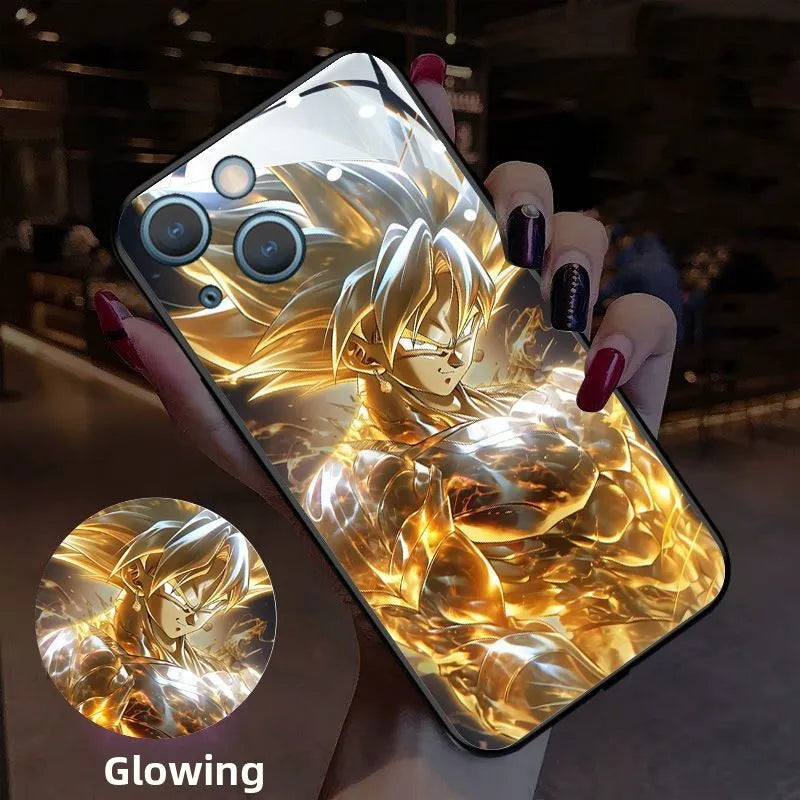 Dragon Ball Z Super Saiyan Glowing In The Dark Phone Case | LED Case | iPhone 17 Case