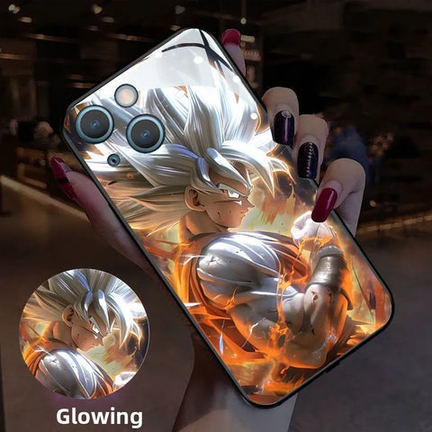 Dragon Ball Z Super Saiyan Glowing In The Dark Phone Case | LED Case | iPhone 17 Case
