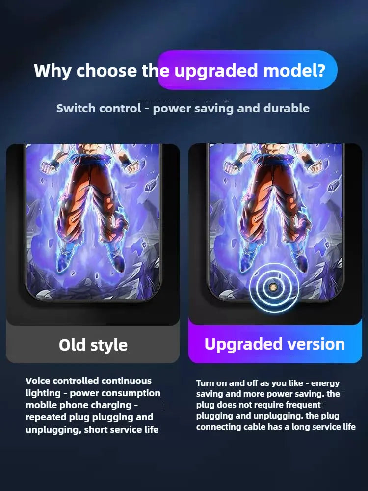 Funda para teléfono con luz RGB brillante de Goku Ultra Instinto Masterizado