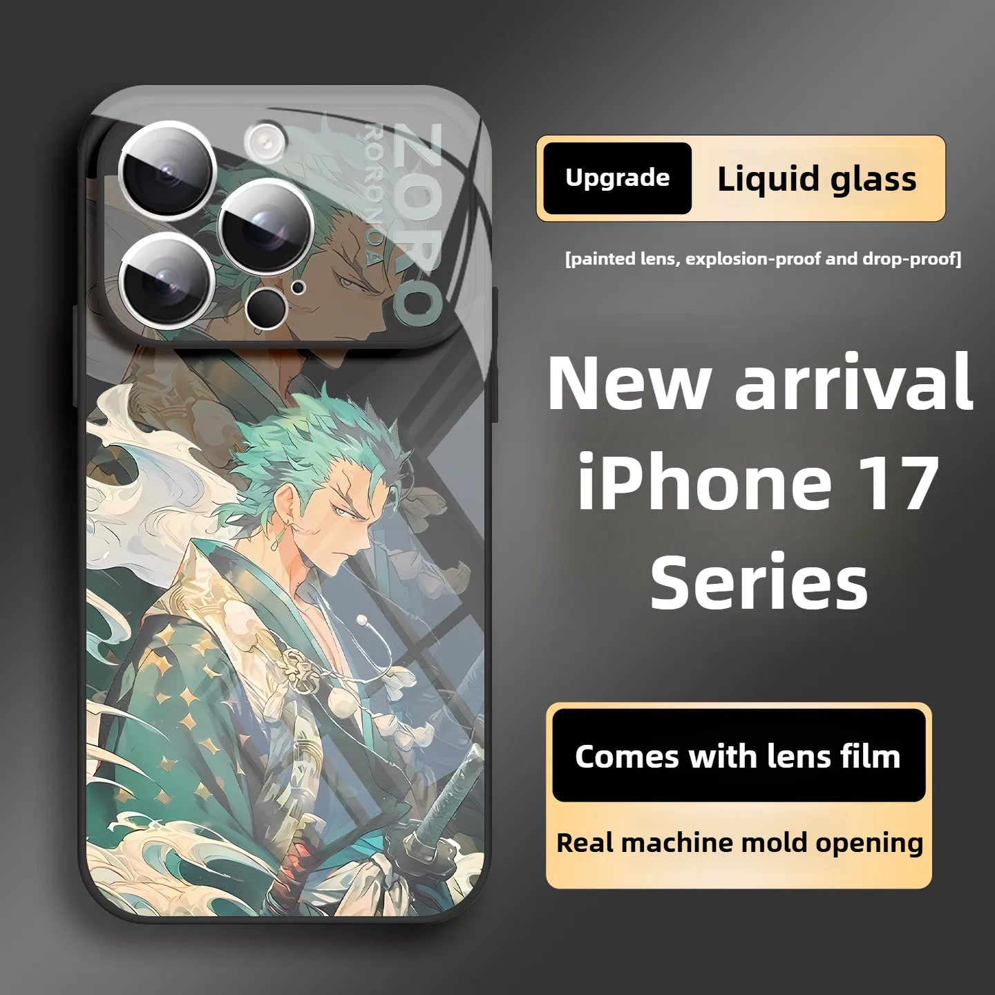 Funda de silicona para iPhone 17 de One Piece Brook Anime