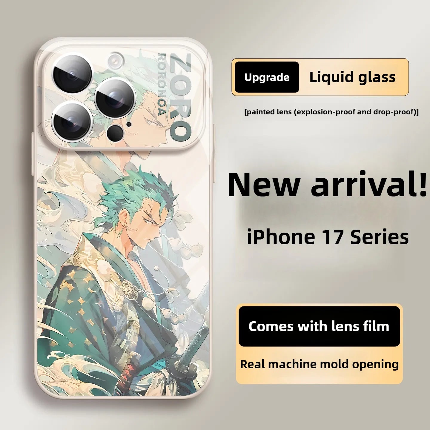 Funda de silicona para iPhone 17 de One Piece Brook Anime