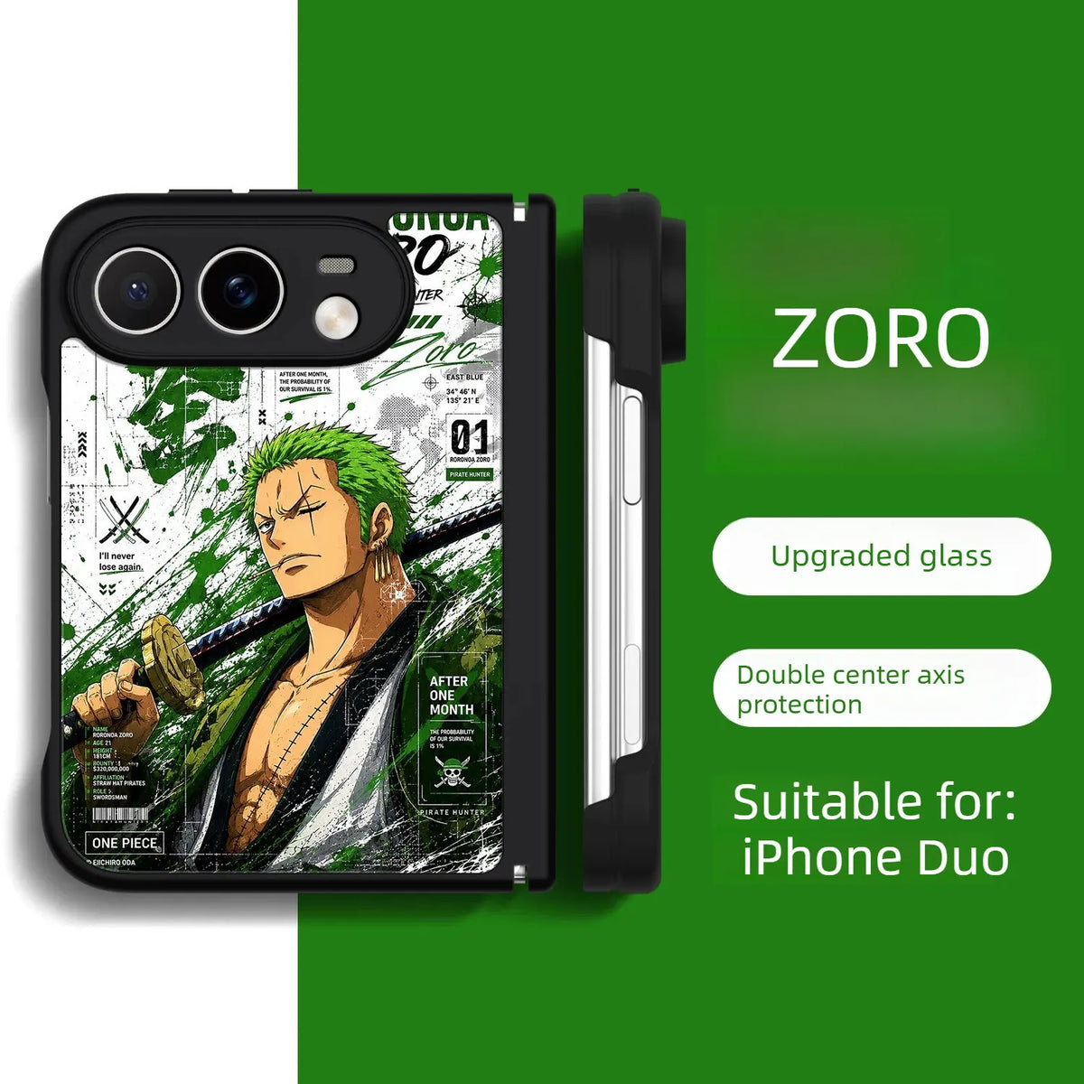 ONE PIECE Anime iPhone Duo Case Glass Magsafe Phone Case Cover